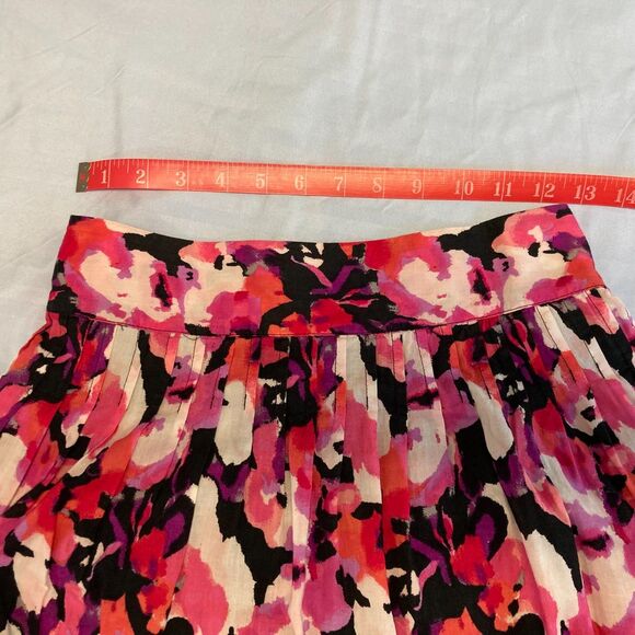 Madison Skirt 100% Cotton PS Petite Small Pink Abstract Floral Smocked Waist - Picture 9 of 9